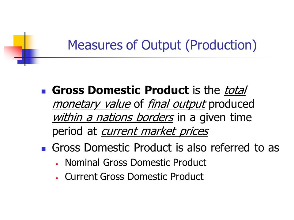 Gross domestic product